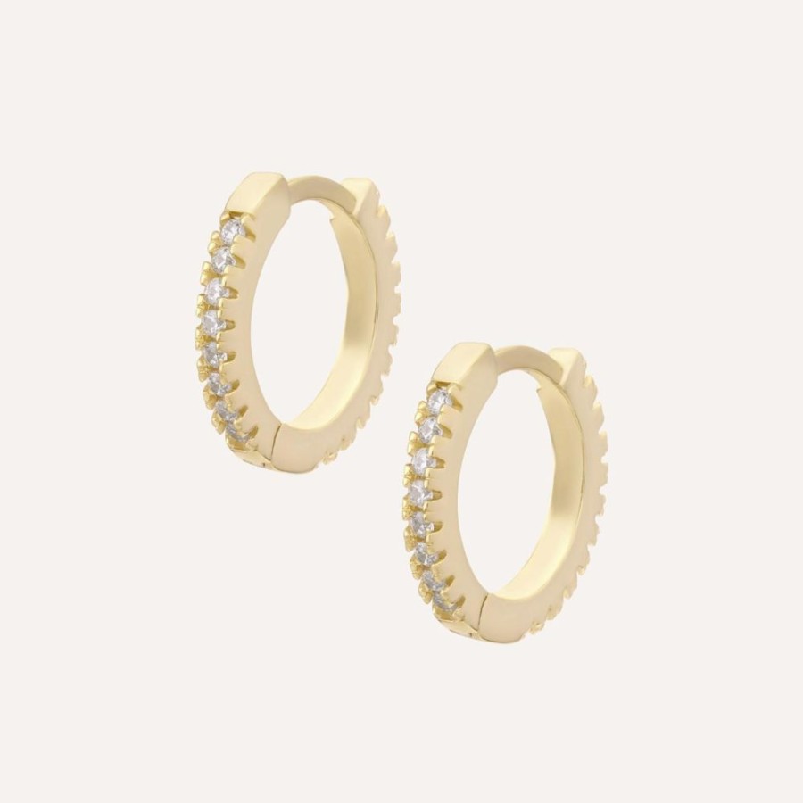 Aros noa joyas | Argollas Swift Bano De Oro 13 Mm