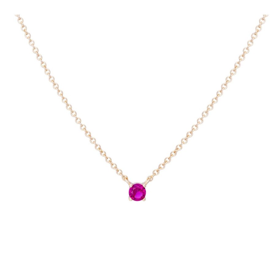 Collares noa joyas | Collar Rose Solitary Bano De Oro