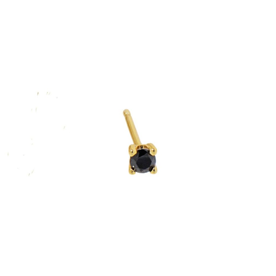 Aros noa joyas | Piercing Punto De Luz Black Bano De Oro