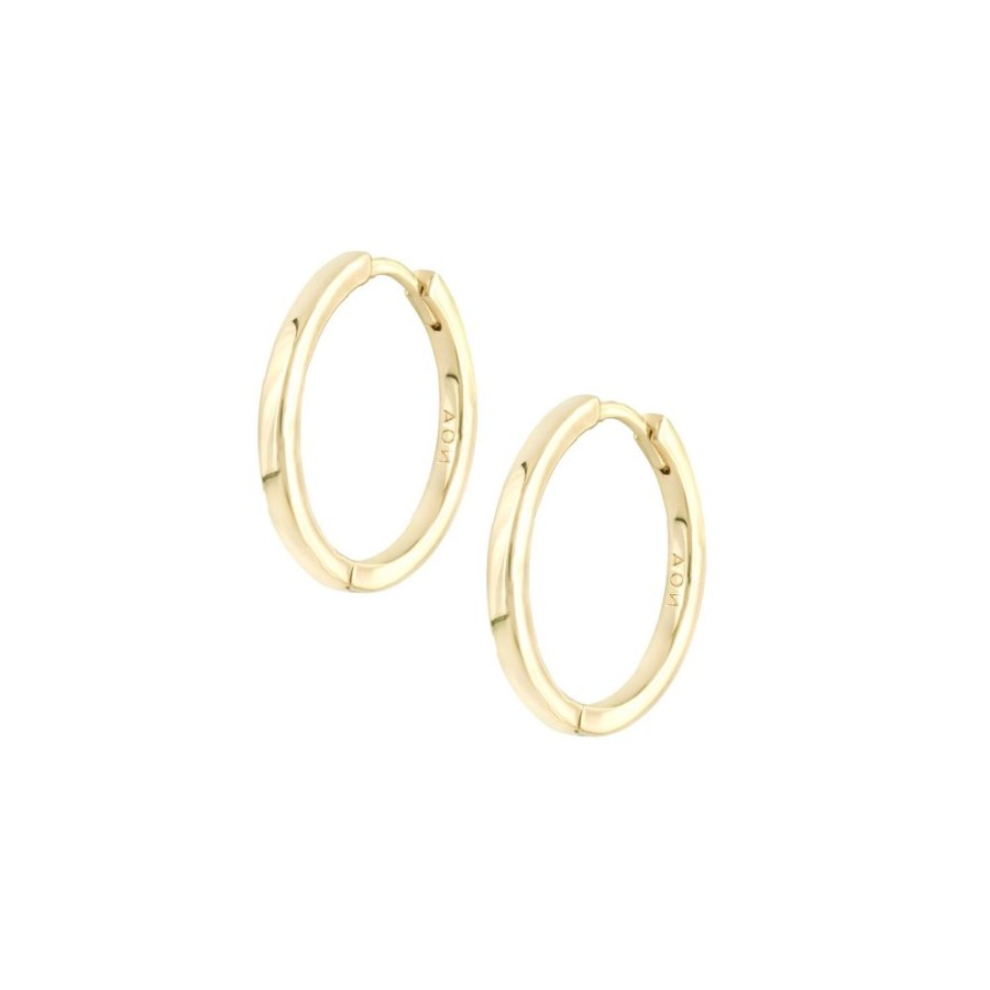 Aros noa joyas | Argollas Mia Bano De Oro 16Mm