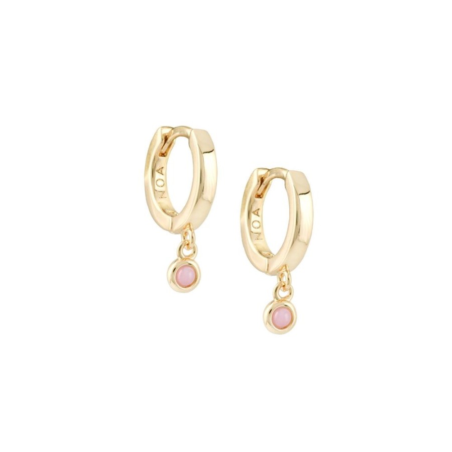 Aros noa joyas | Argollas Snow Pink