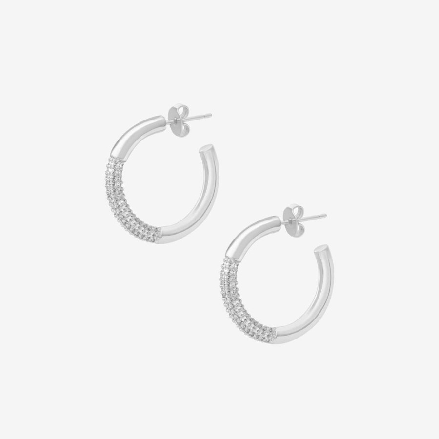 Aros noa joyas | Argollas Brisa Plata 13 Mm