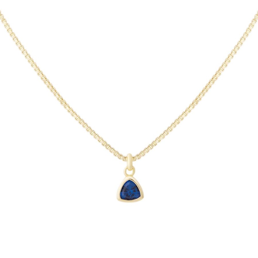 Collares noa joyas | Collar Blue Stone Bano De Oro