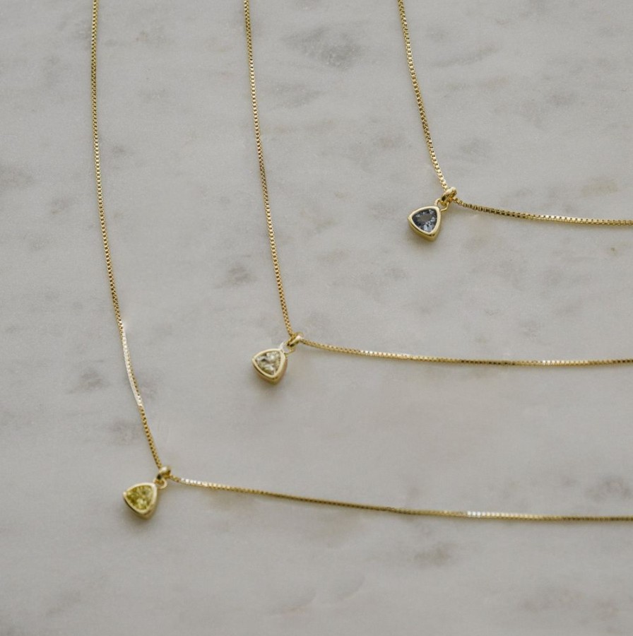 Collares noa joyas | Collar Blue Stone Bano De Oro