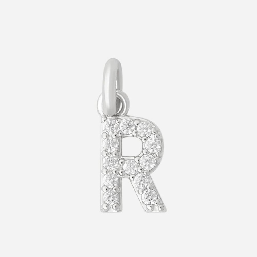 Collares noa joyas | Charm Letra R Plata