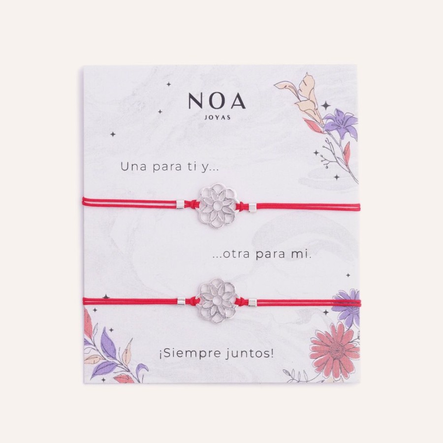 Pulseras noa joyas | Pack Pulseras Hilo Rojo Mandala