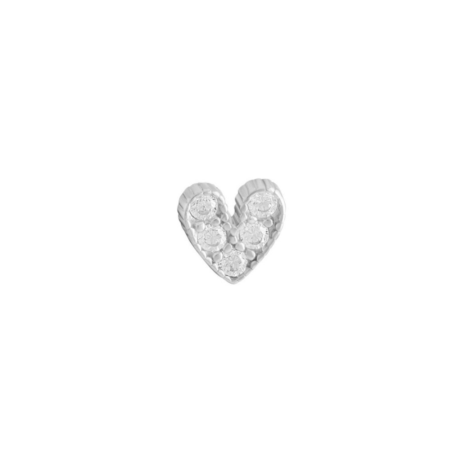 Aros noa joyas | Piercing Heart Shiny Plata