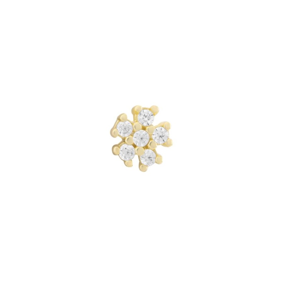 Aros noa joyas | Piercing Inna White Bano De Oro