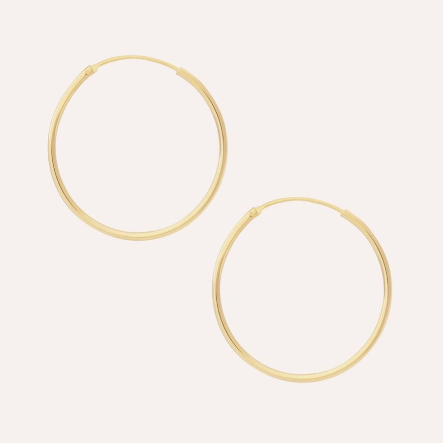 Aros noa joyas | Argollas Basic Bano De Oro 30 Mm